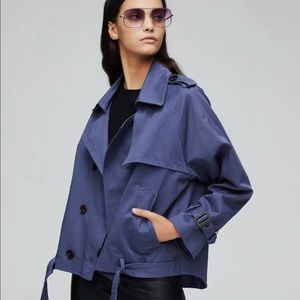 Brand NEW  Blue cropped trenchcoat
